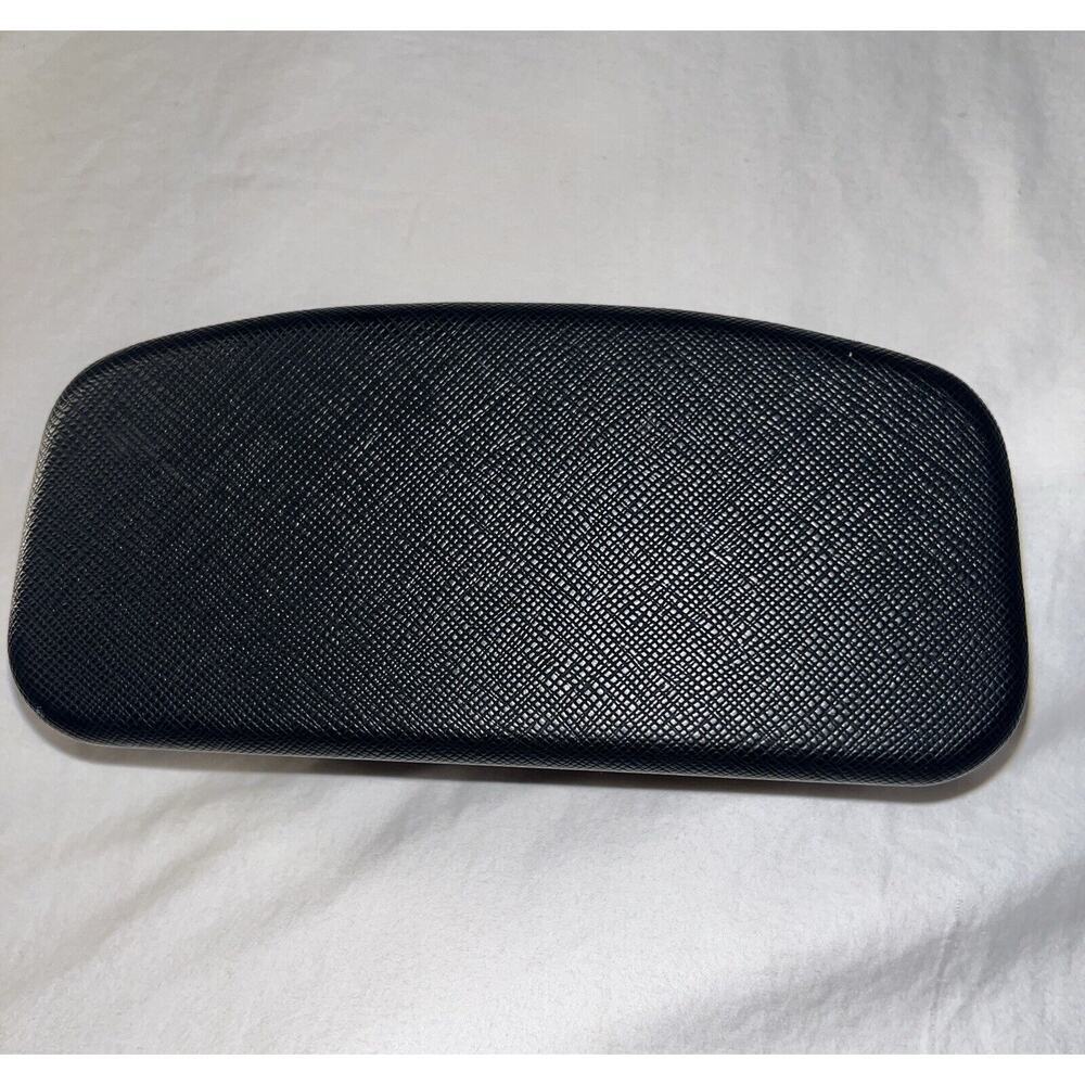 SALVATORE FERRAGAMO CROSSHATCH LEATHER‎ SUNGLASSES CASE BLACK - Picture 9 of 9